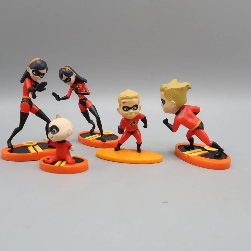 Disney Pixar Mattel The Incredibles figure lot of 17 Cake Topper Family